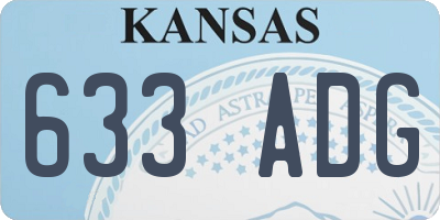 KS license plate 633ADG