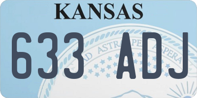 KS license plate 633ADJ