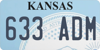 KS license plate 633ADM