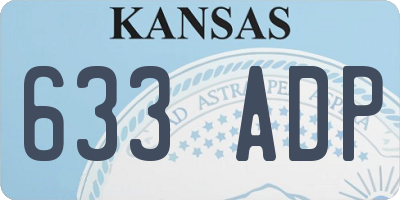 KS license plate 633ADP