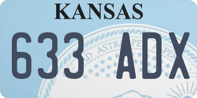 KS license plate 633ADX