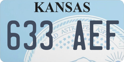 KS license plate 633AEF