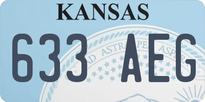 KS license plate 633AEG