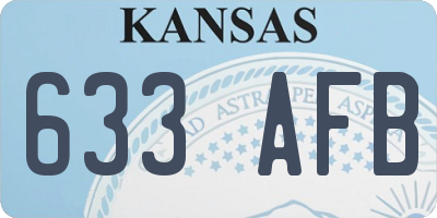 KS license plate 633AFB