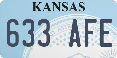 KS license plate 633AFE