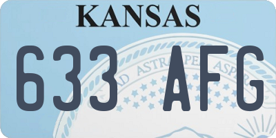 KS license plate 633AFG