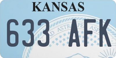KS license plate 633AFK