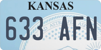 KS license plate 633AFN