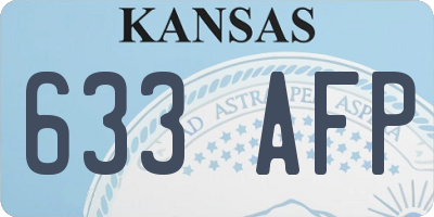 KS license plate 633AFP