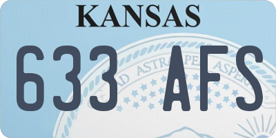 KS license plate 633AFS