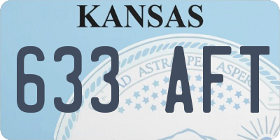 KS license plate 633AFT