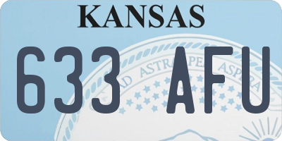 KS license plate 633AFU