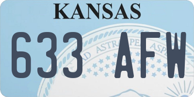 KS license plate 633AFW