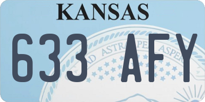 KS license plate 633AFY