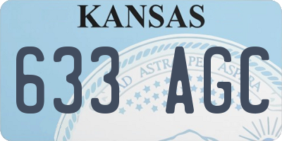 KS license plate 633AGC