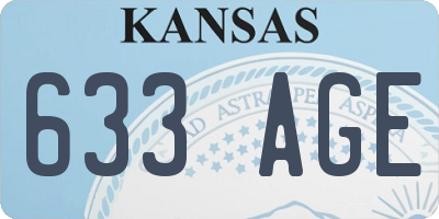 KS license plate 633AGE