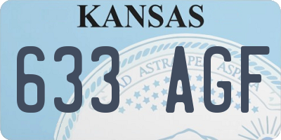 KS license plate 633AGF