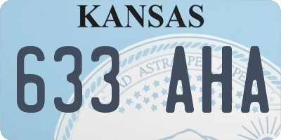 KS license plate 633AHA