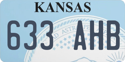 KS license plate 633AHB