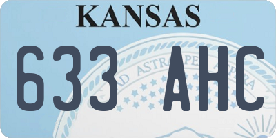 KS license plate 633AHC