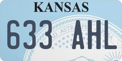KS license plate 633AHL