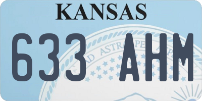 KS license plate 633AHM