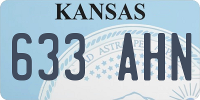 KS license plate 633AHN