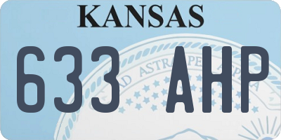 KS license plate 633AHP