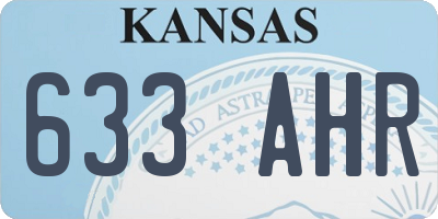 KS license plate 633AHR