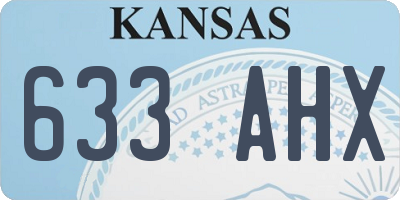 KS license plate 633AHX