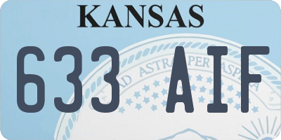 KS license plate 633AIF