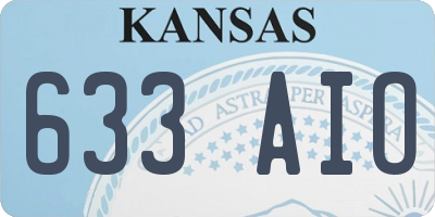 KS license plate 633AIO
