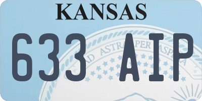 KS license plate 633AIP