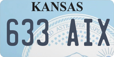 KS license plate 633AIX
