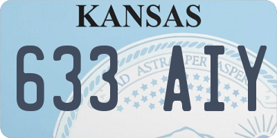 KS license plate 633AIY