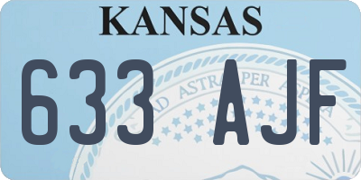 KS license plate 633AJF