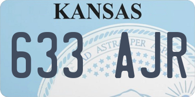 KS license plate 633AJR