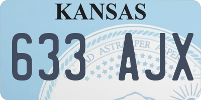 KS license plate 633AJX