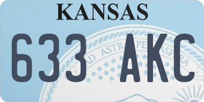 KS license plate 633AKC