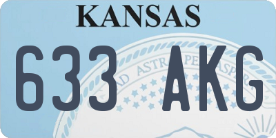 KS license plate 633AKG