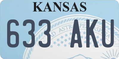KS license plate 633AKU