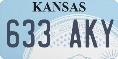 KS license plate 633AKY