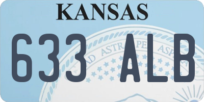 KS license plate 633ALB