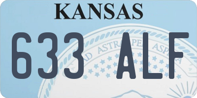 KS license plate 633ALF
