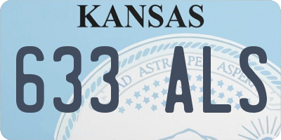 KS license plate 633ALS
