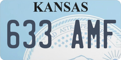 KS license plate 633AMF