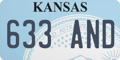 KS license plate 633AND
