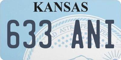 KS license plate 633ANI