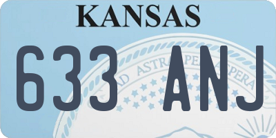 KS license plate 633ANJ