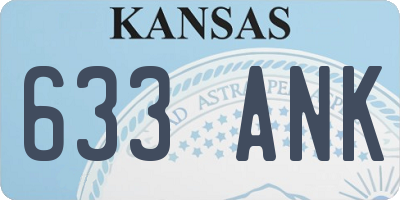 KS license plate 633ANK